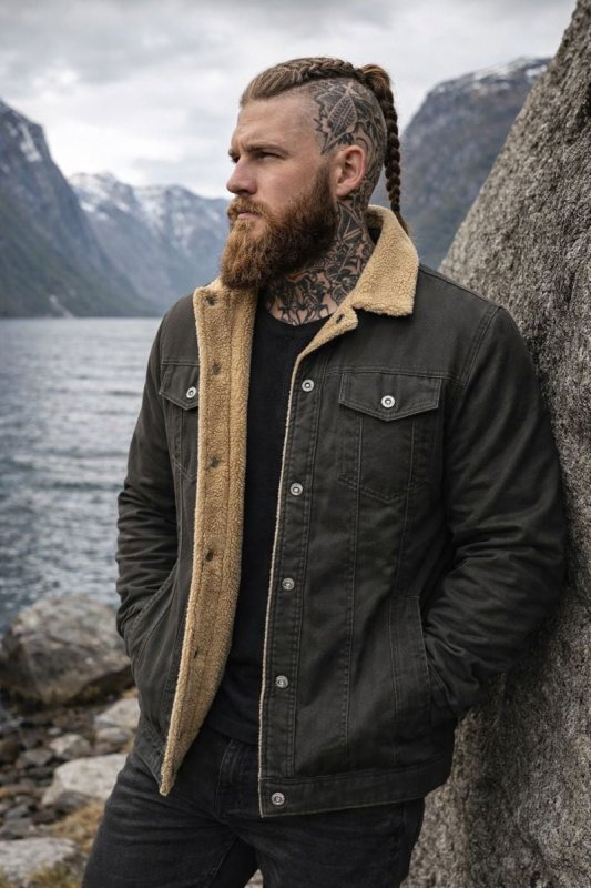 Men's Sherpa Lined Winter Jacket | Button Front – Casual, Outdoor