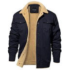 Men's Sherpa Lined Winter Jacket | Button Front – Casual, Outdoor