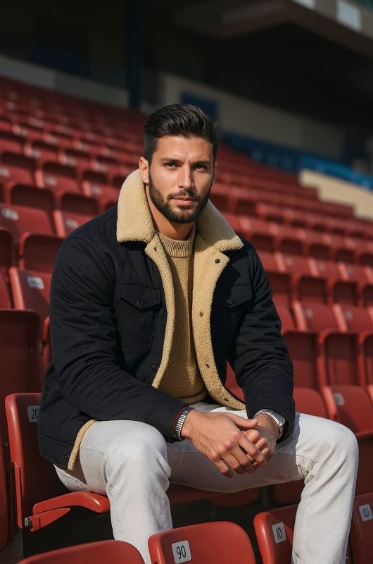 Men's Sherpa Lined Winter Jacket | Button Front – Casual, Outdoor