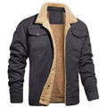 Men's Sherpa Lined Winter Jacket | Button Front – Casual, Outdoor