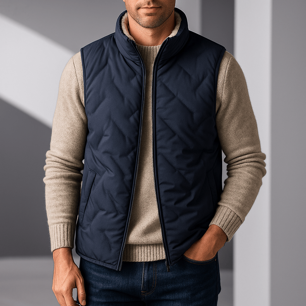 Men's Sherpa Vest with Plush Lining – Lightweight, Water-Resistant – Casual, Outdoor