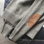 Men's Sweater Crew Neck with Elbow Patches – Casual, Everyday Wear