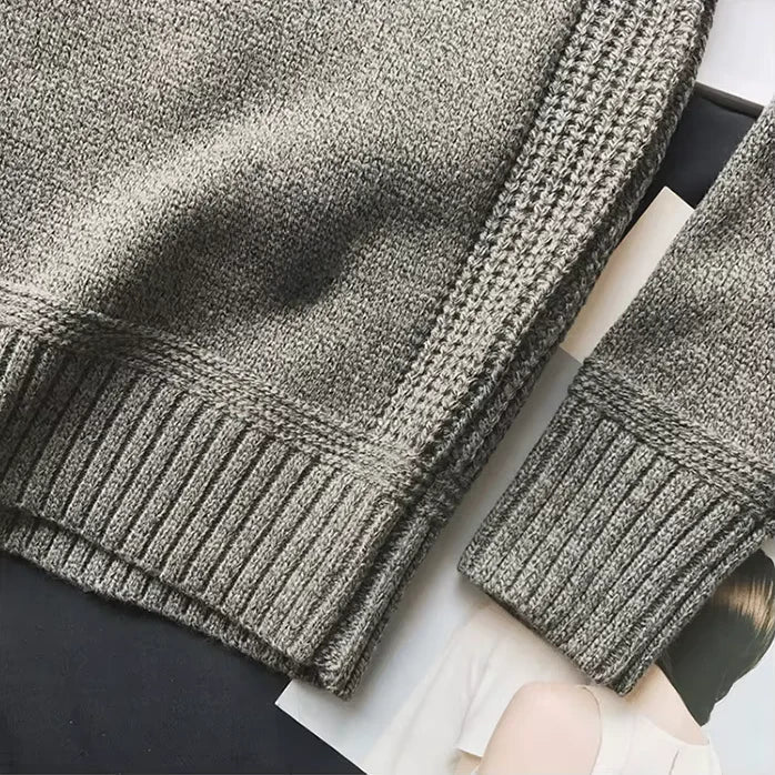 Men's Sweater Crew Neck with Elbow Patches – Casual, Everyday Wear
