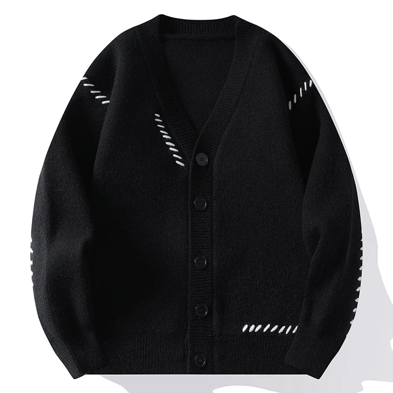 Men's Sweater with Embroidery Pattern, Lightweight – Casual Wear, Everyday Comfort