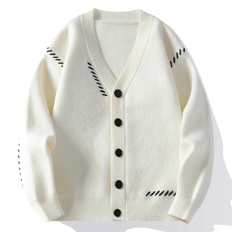 Men's Sweater with Embroidery Pattern, Lightweight – Casual Wear, Everyday Comfort