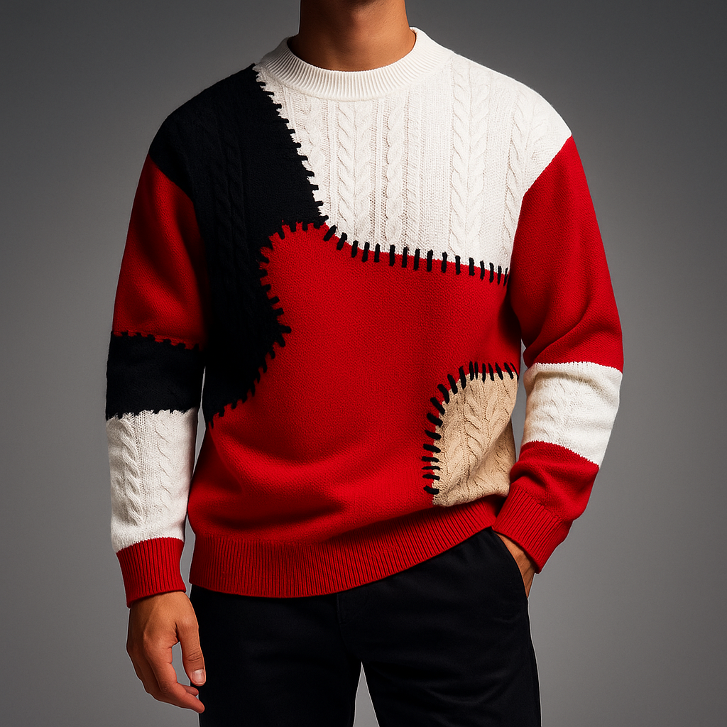 Men's Textured Sweater - Modern Design, Comfortable Fit – Casual, Everyday Wear