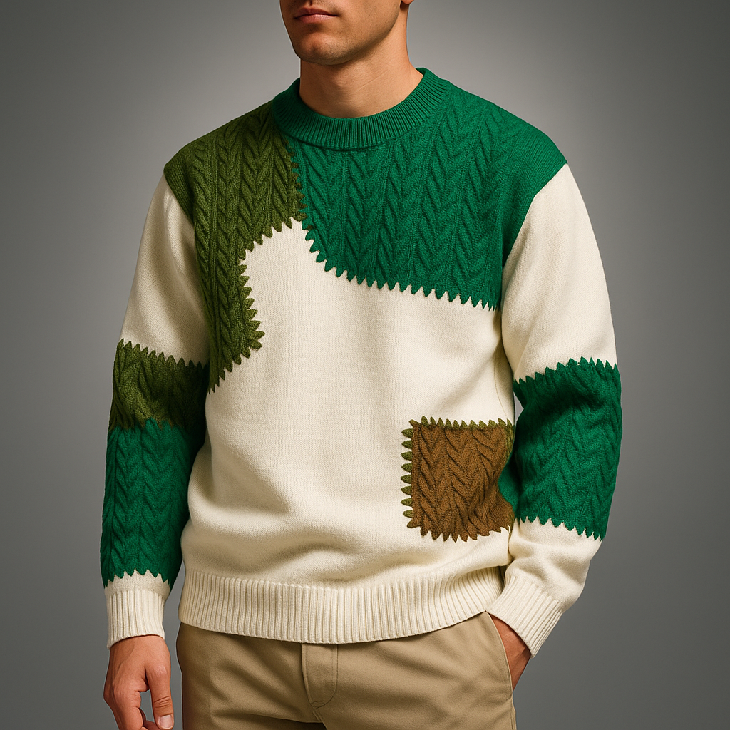 Men's Textured Sweater - Modern Design, Comfortable Fit – Casual, Everyday Wear
