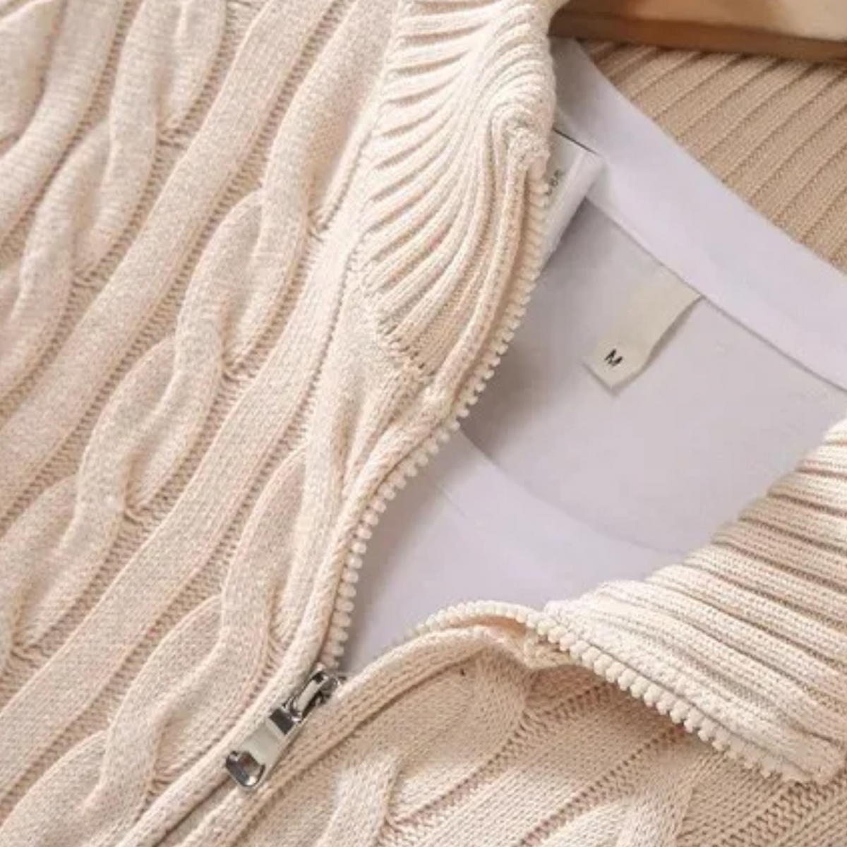 Men's Turtleneck Sweater with Zipper, Thick Fabric – Casual Wear, Winter Fashion