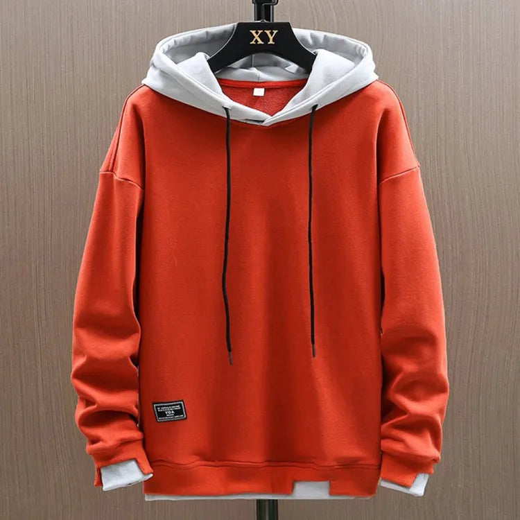 Men's Two Tone Drawstring Hoodie – Casual, Everyday Wear