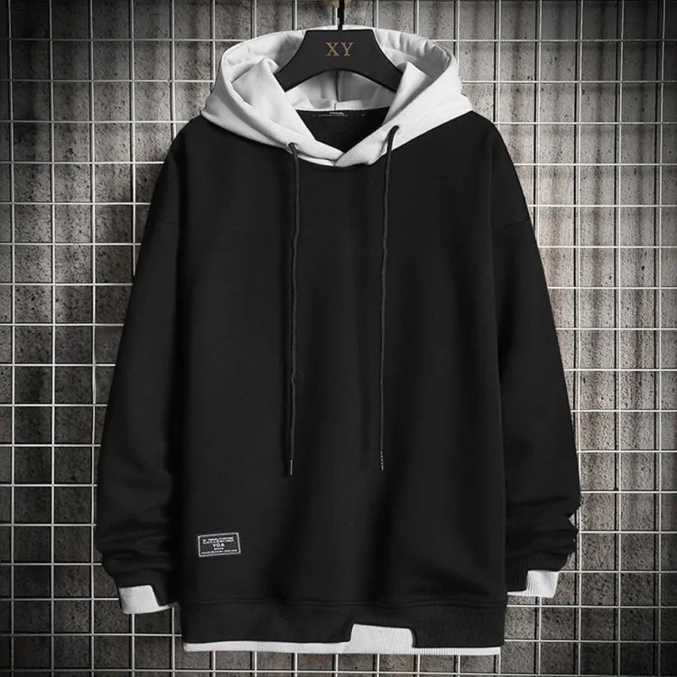 Men's Two Tone Drawstring Hoodie – Casual, Everyday Wear