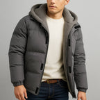 Men's Winter Jacket with Hood, Warm and Waterproof – Outdoor, Casual