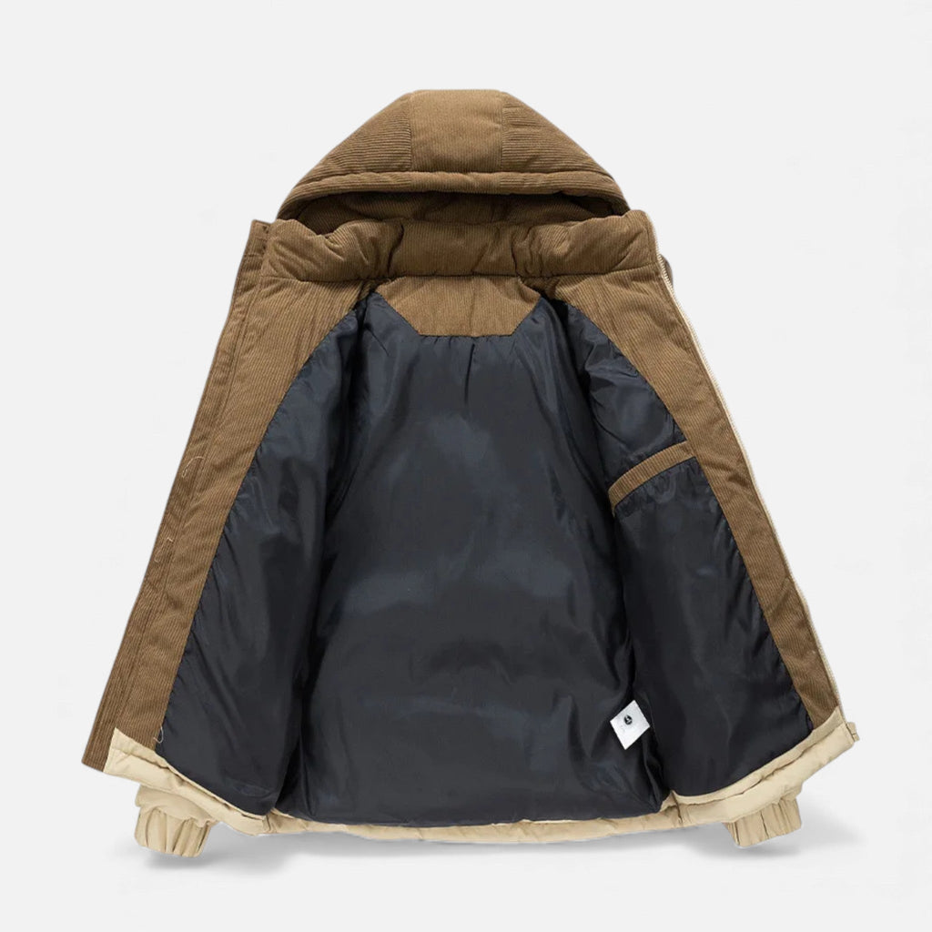 Men's Winter Jacket with Removable Hood – Casual, Outdoor