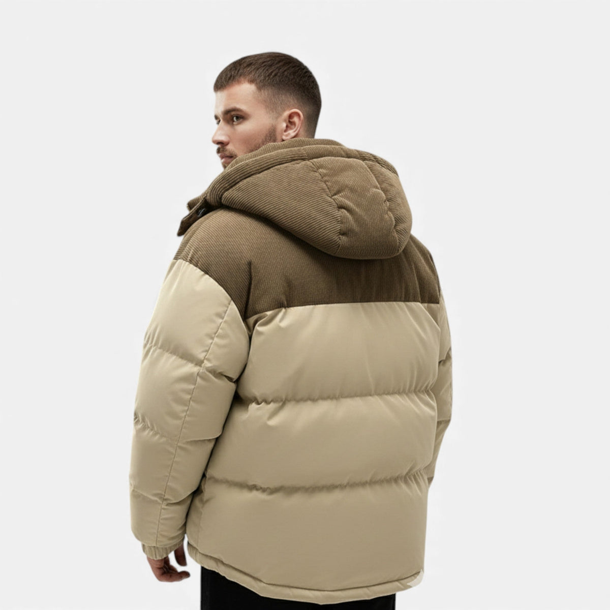 Men's Winter Jacket with Removable Hood – Casual, Outdoor