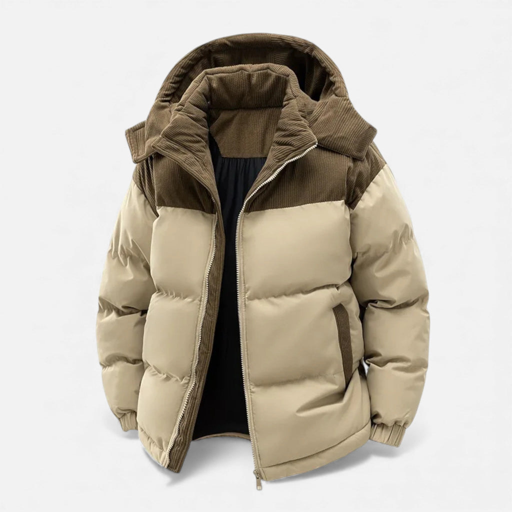 Men's Winter Jacket with Removable Hood – Casual, Outdoor