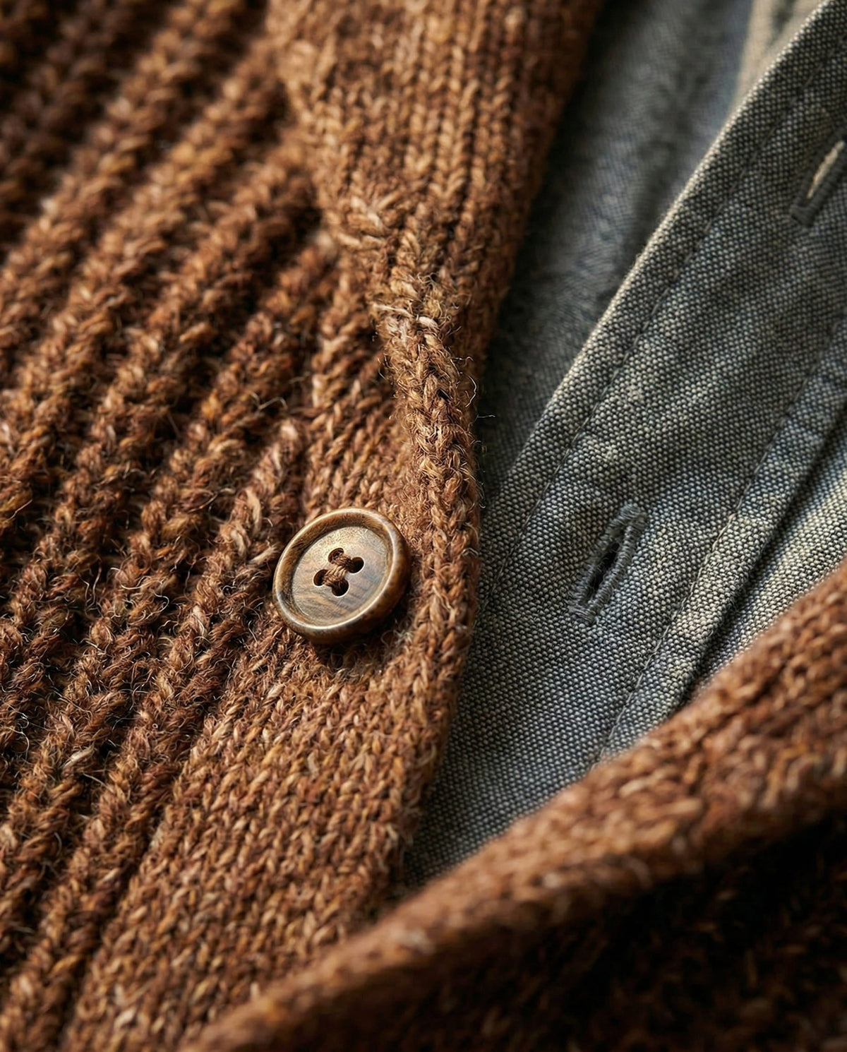 Men's Wool-Blend Cardigan – Casual Wear, Layering