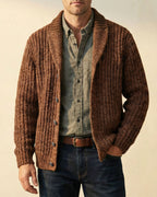 Men's Wool-Blend Cardigan – Casual Wear, Layering