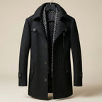 Men's Wool-Blend Scarf Coat – Winter Fashion, Warm Accessory