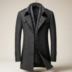 Men's Wool-Blend Scarf Coat – Winter Fashion, Warm Accessory