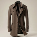 Men's Wool-Blend Scarf Coat – Winter Fashion, Warm Accessory