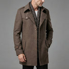 Men's Wool-Blend Scarf Coat – Winter Fashion, Warm Accessory