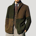 Men's Wool Cardigan with Shawl Collar – Elegant Winter Jacket, Stylish Layering