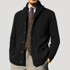 Men's Wool Cardigan with Shawl Collar – Elegant Winter Jacket, Stylish Layering