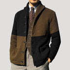Men's Wool Cardigan with Shawl Collar – Elegant Winter Jacket, Stylish Layering