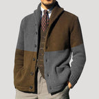Men's Wool Cardigan with Shawl Collar – Elegant Winter Jacket, Stylish Layering