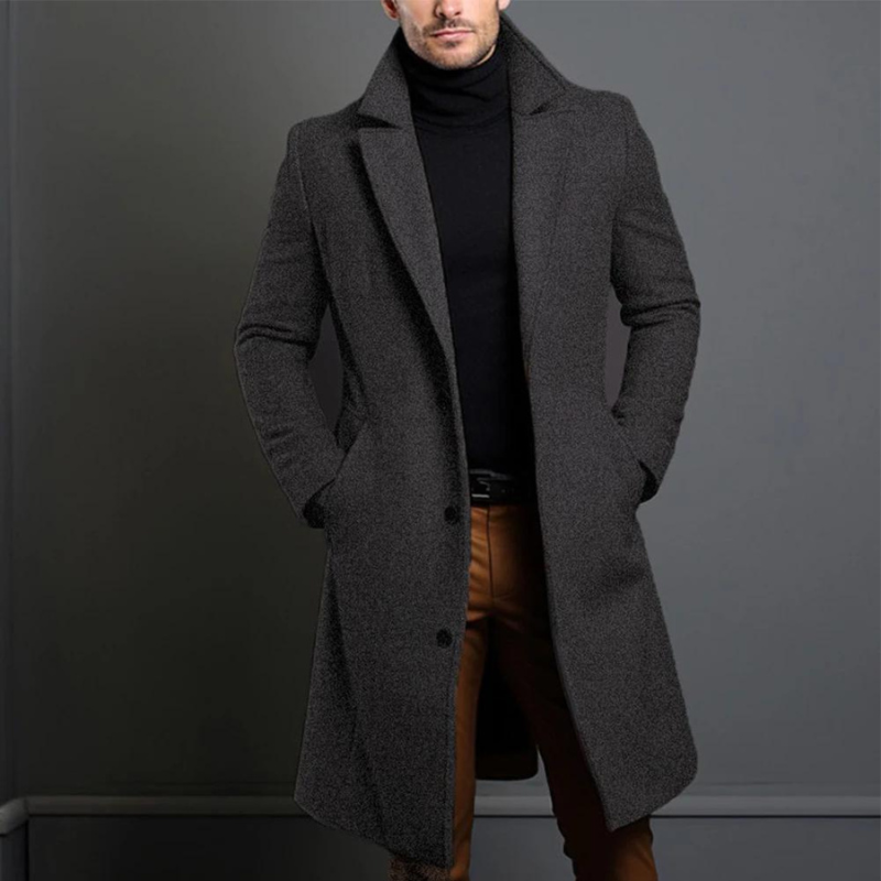 Men's Wool Coat Elegant, Timeless Winter Coat in Premium Wool – Office, Casual