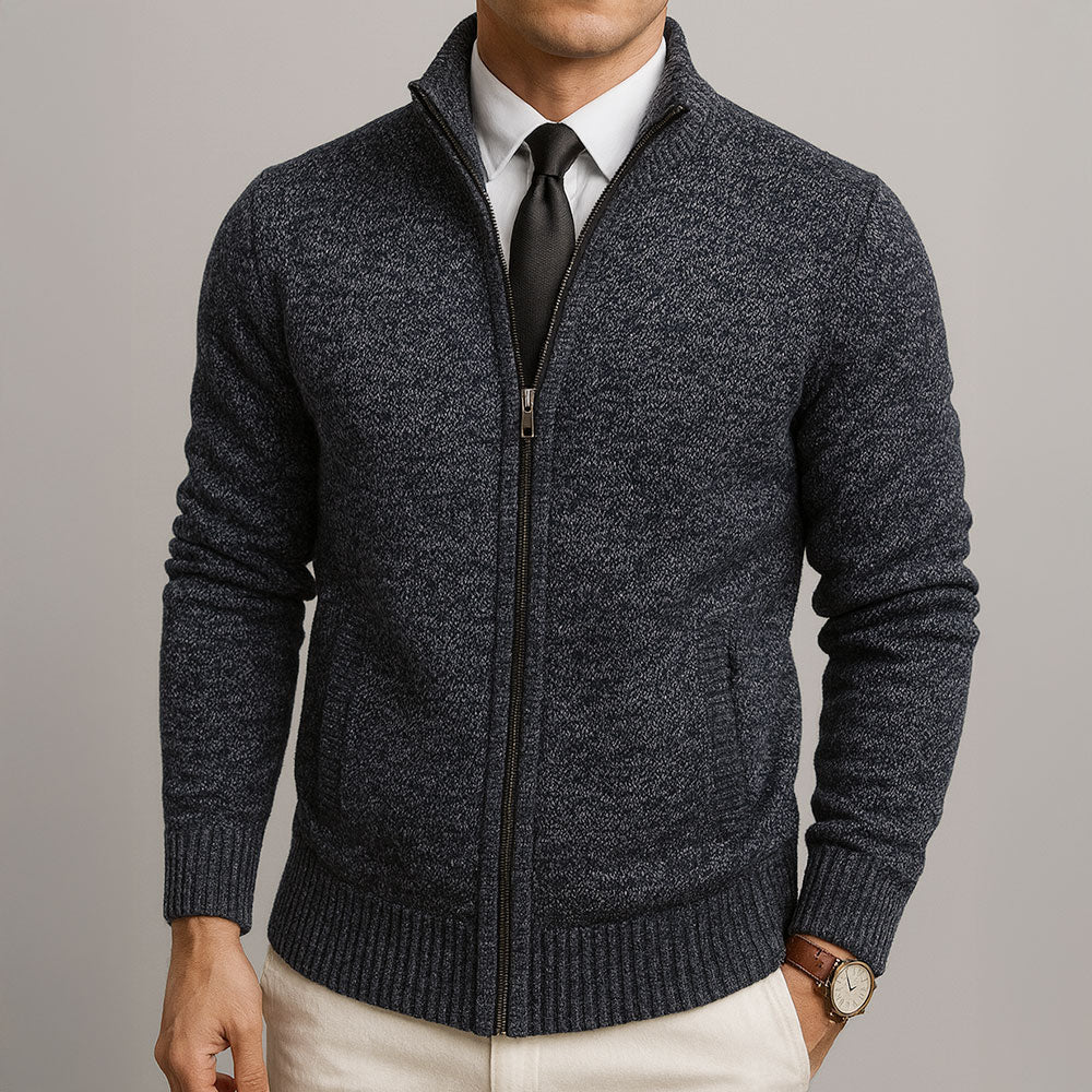 Men's Zip Front Cardigan | Long Sleeve Knit – Casual, Everyday Wear