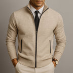Men's Zip Front Cardigan | Long Sleeve Knit – Casual, Everyday Wear