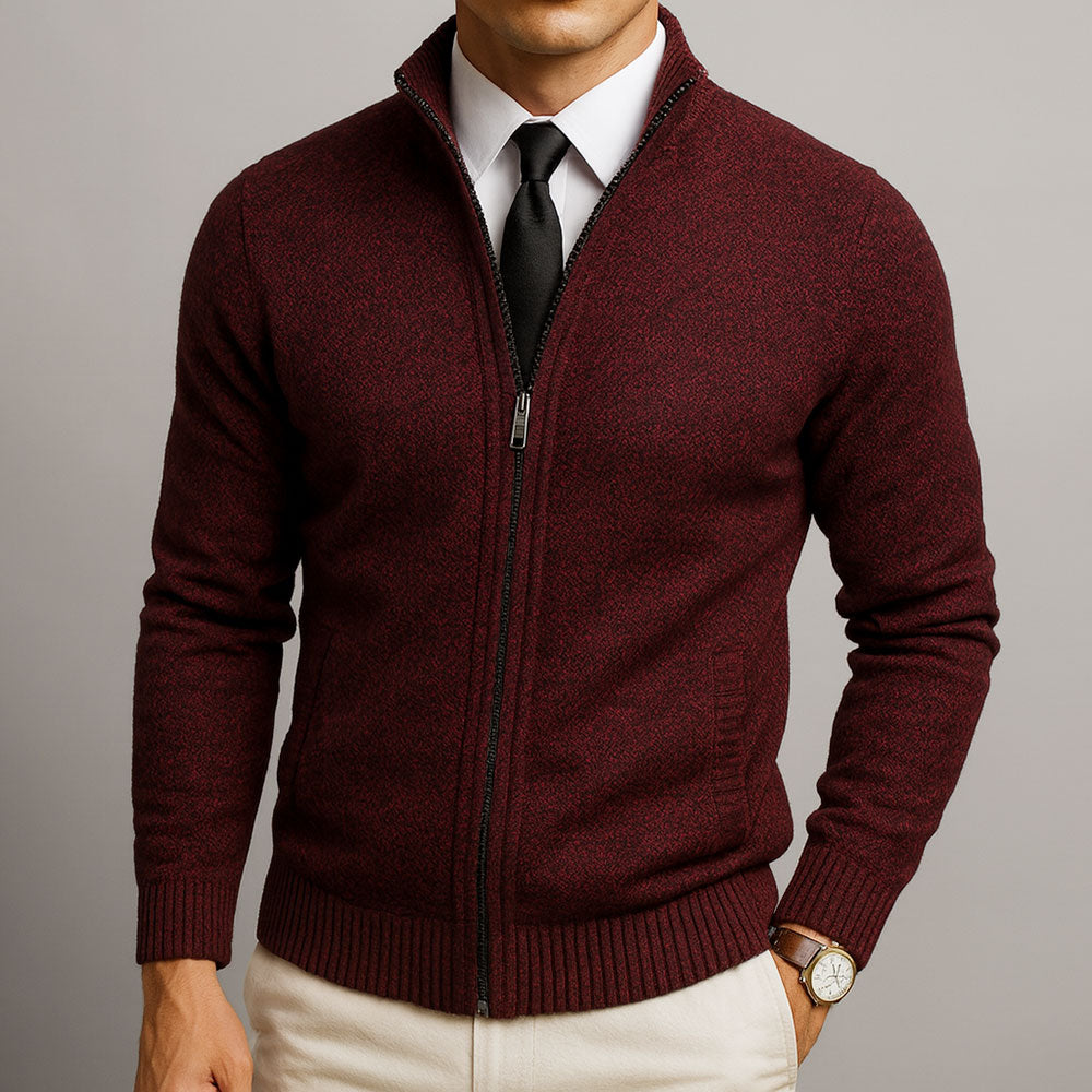 Men's Zip Front Cardigan | Long Sleeve Knit – Casual, Everyday Wear
