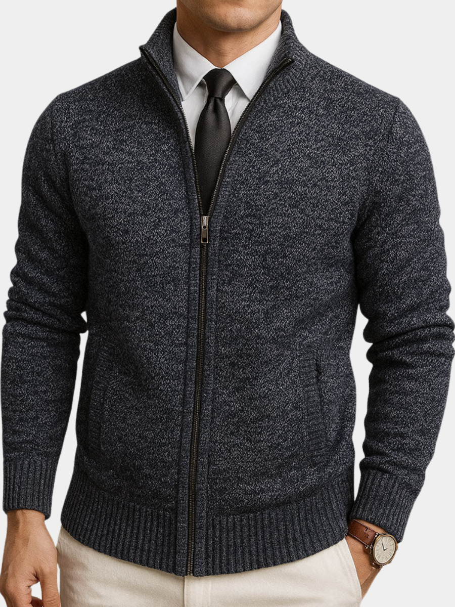 Men's Zip Front Cardigan | Long Sleeve Knit – Casual, Everyday Wear