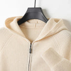 Men's Zip Sweater - Elegant Knit for Business, Casual Wear