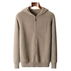 Men's Zip Sweater - Elegant Knit for Business, Casual Wear
