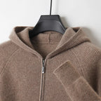 Men's Zip Sweater - Elegant Knit for Business, Casual Wear