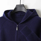 Men's Zip Sweater - Elegant Knit for Business, Casual Wear