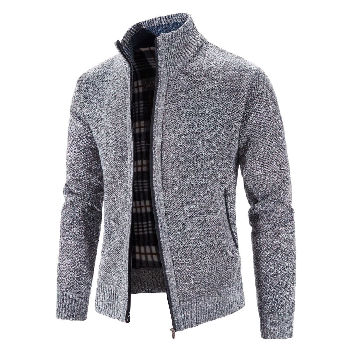 Men's Zip-Up Cardigan – Business Casual, Everyday Wear
