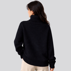 Merino Wool Turtleneck Sweater for Women – Casual Wear, Office Style