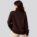 Merino Wool Turtleneck Sweater for Women – Casual Wear, Office Style