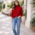 Merino Wool Turtleneck Sweater for Women – Casual Wear, Office Style