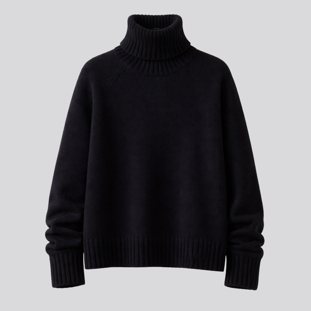 Merino Wool Turtleneck Sweater for Women – Casual Wear, Office Style