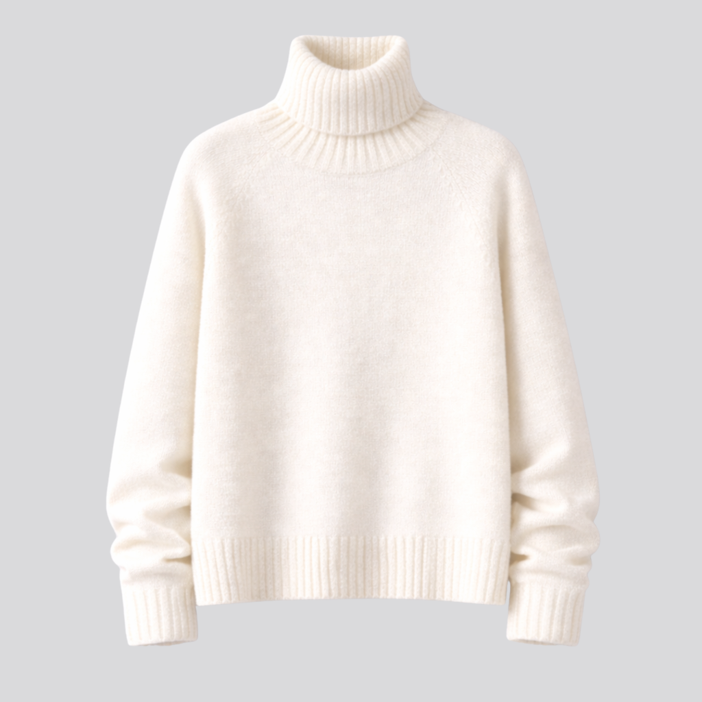 Merino Wool Turtleneck Sweater for Women – Casual Wear, Office Style
