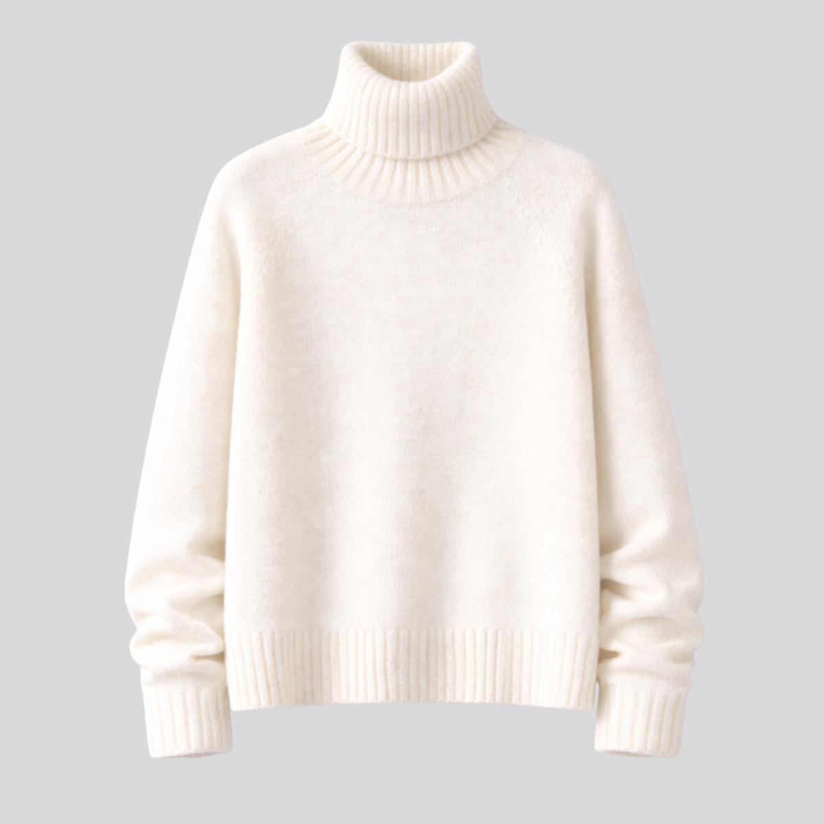 Merino Wool Turtleneck Sweater for Women – Casual Wear, Office Style