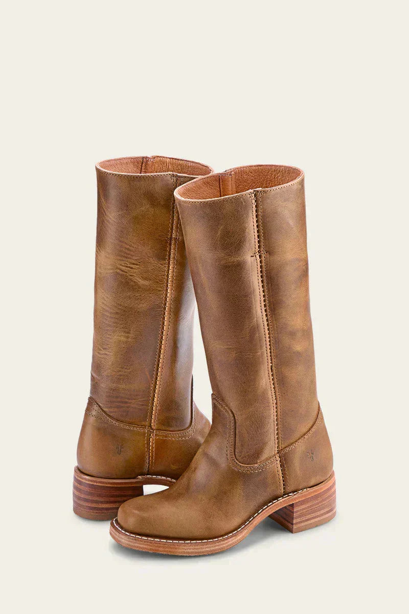 Mid Calf Block Heel Closed Toe Boots for Women – Casual, Office