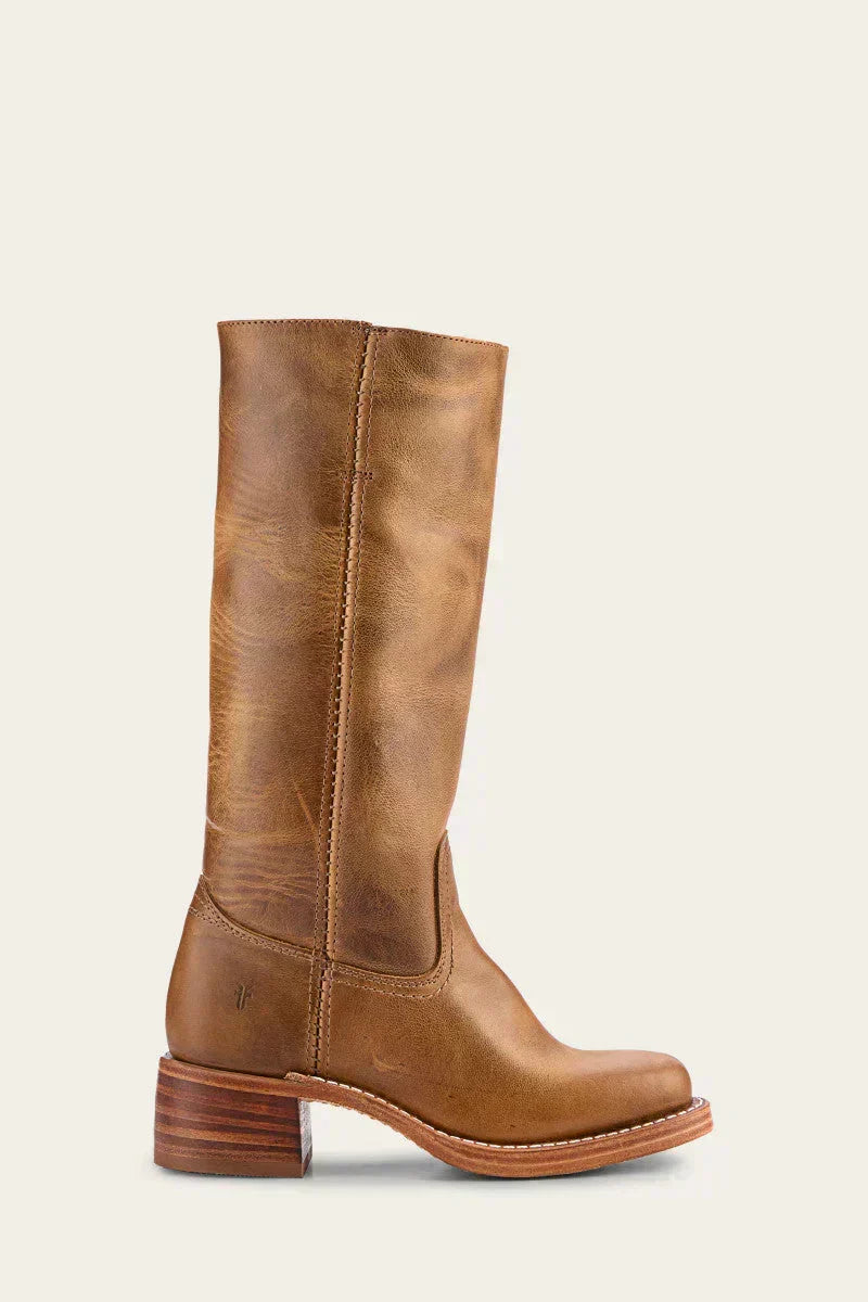 Mid Calf Block Heel Closed Toe Boots for Women – Casual, Office