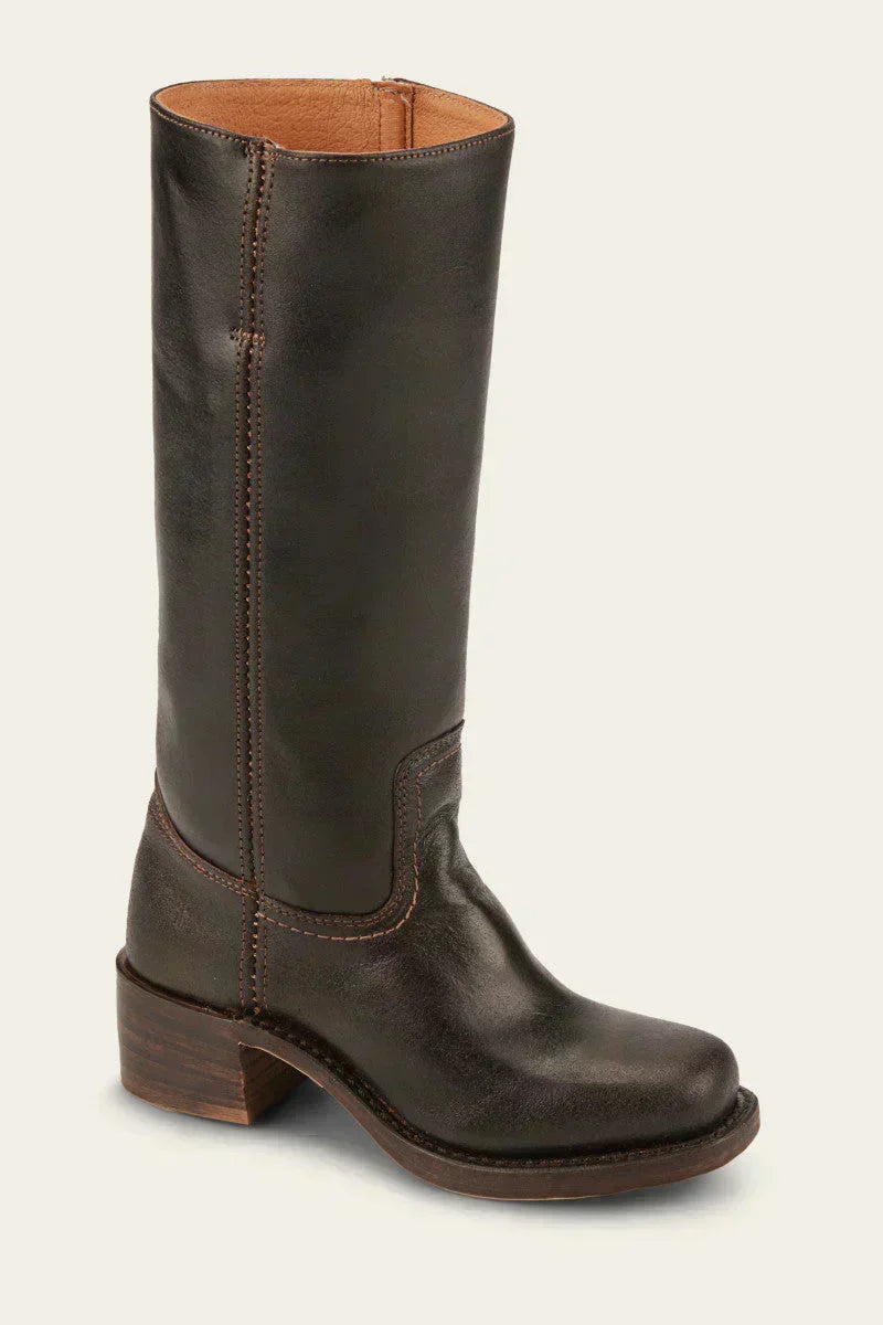 Mid Calf Block Heel Closed Toe Boots for Women – Casual, Office