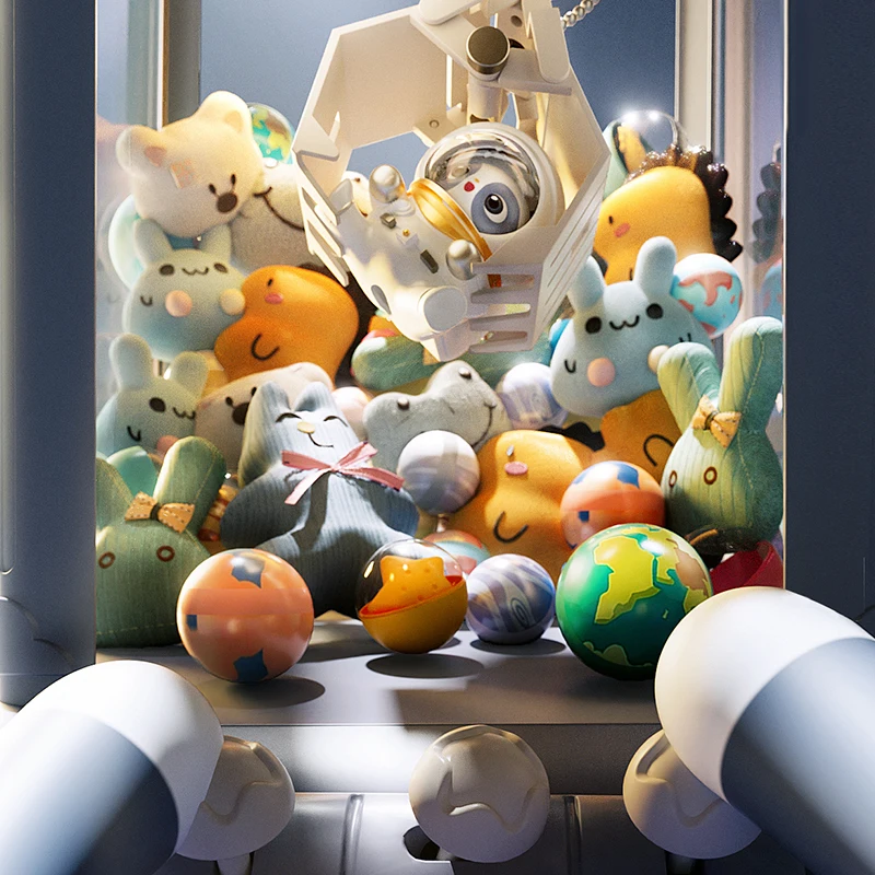 Mini Claw Machine for Kids with Plush Prizes – Arcade Game, Gift