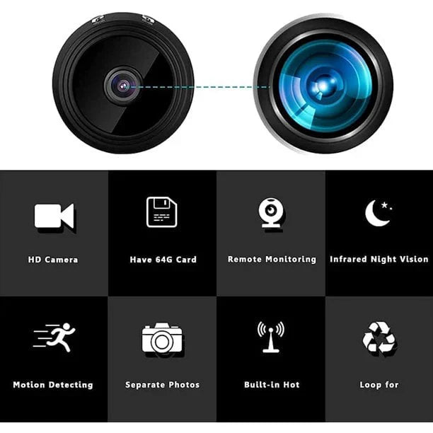 Mini Wireless Magnetic Camera with Audio and Video Live Feed – Smart Casual Office Wear Holiday Use