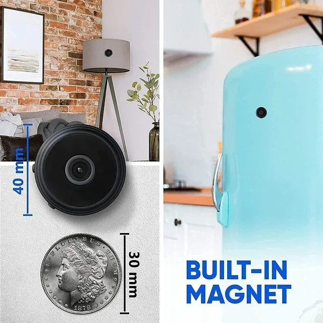 Mini Wireless Magnetic Camera with Audio and Video Live Feed – Smart Casual Office Wear Holiday Use